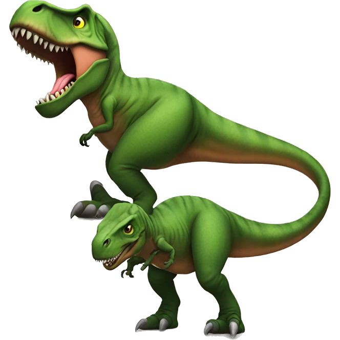 T rex with big butt emoji