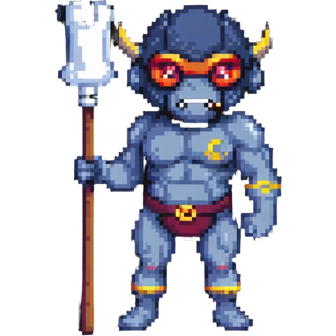 Cyclops with club emoji