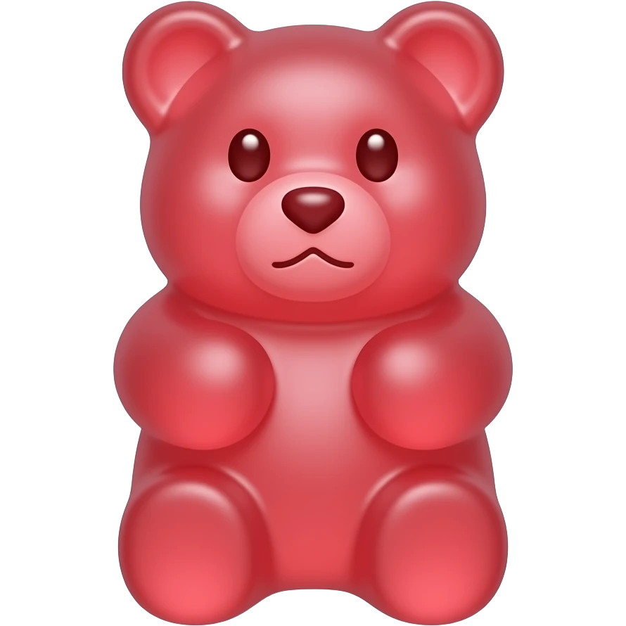 pastel light redrealistic gummmy bear emoji