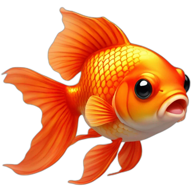 Red ryukin goldfish emoji