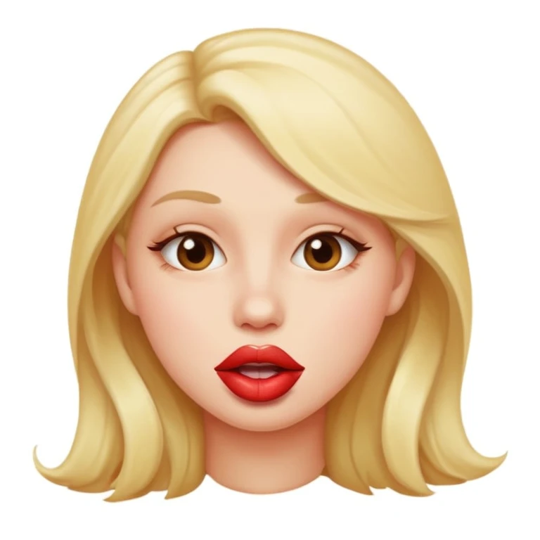 Lip biting sexy face emoji