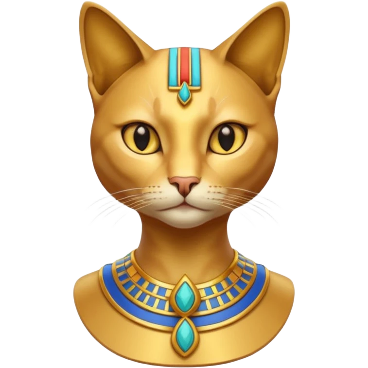 cat wear Bust of Nefertiti emoji