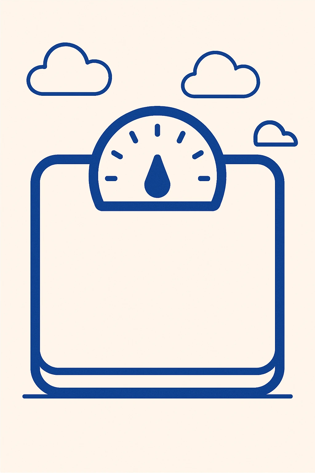 moderne Gewichtswaage, minimalistisch, neutraler Hintergrund emoji