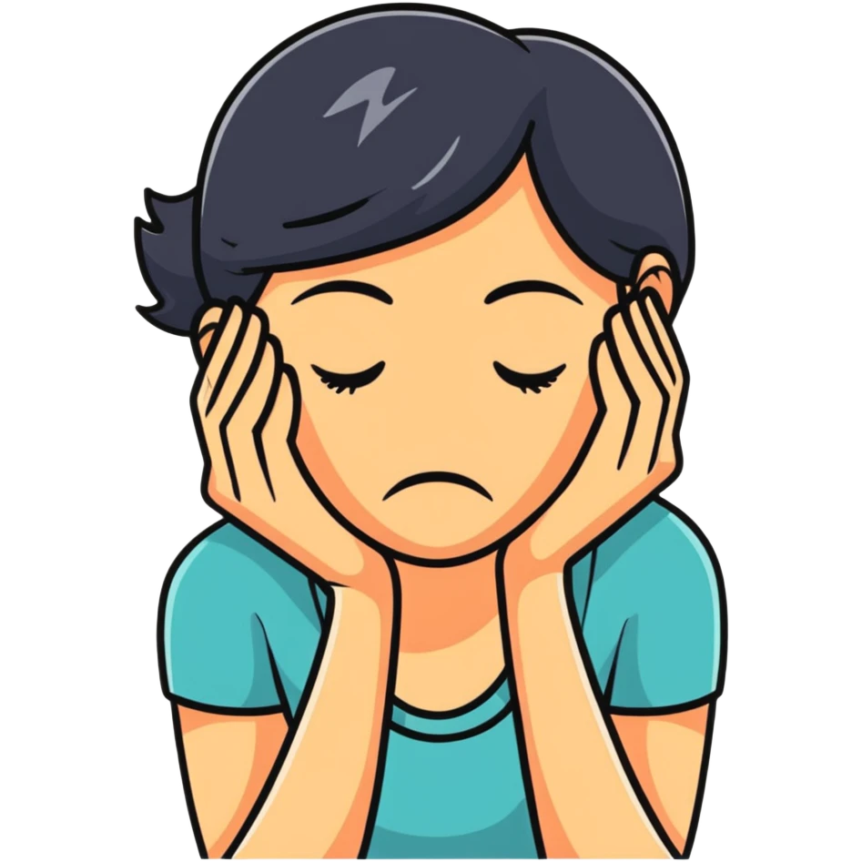 stressed woman emoji