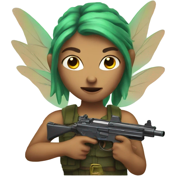 fairy with a gun emoji
