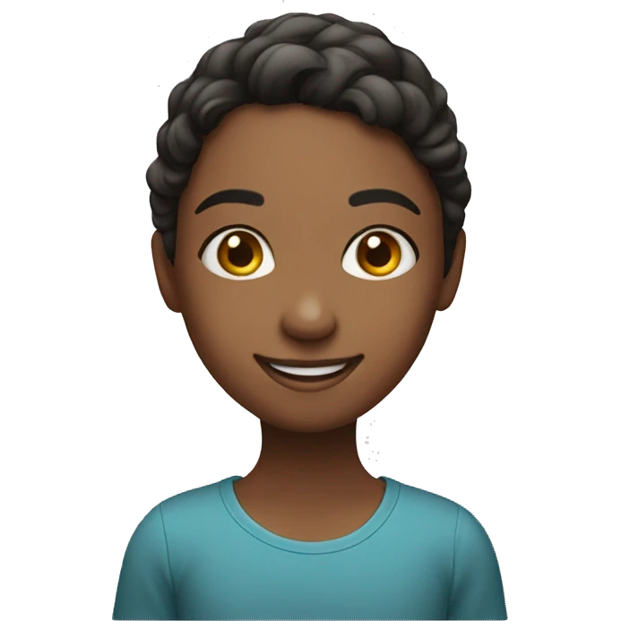 smiling girl with kindle emoji