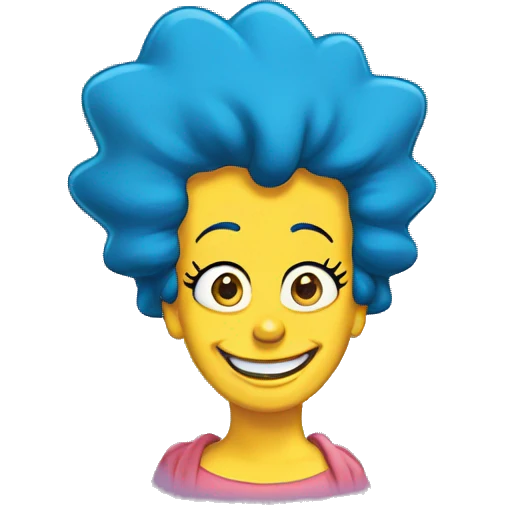 Marge simpson smile emoji