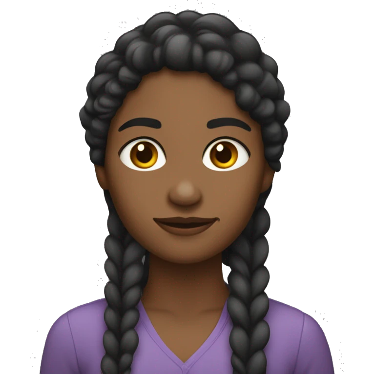 mujer pelo negro largo, piel morena aro en la nariz  emoji