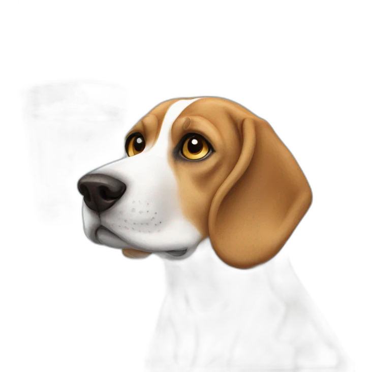 water-drinking beagle emoji