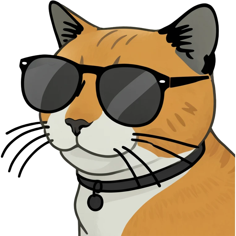Cat with sunglasses emoji