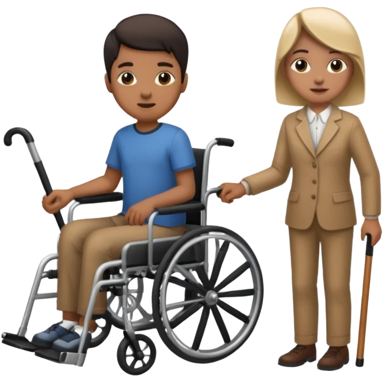 🧑‍🦼 and 🧑‍🦯 combined emoji