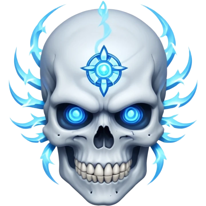 Skull with ultra instinct  emoji
