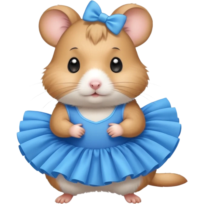 Hamster with blue tutu emoji