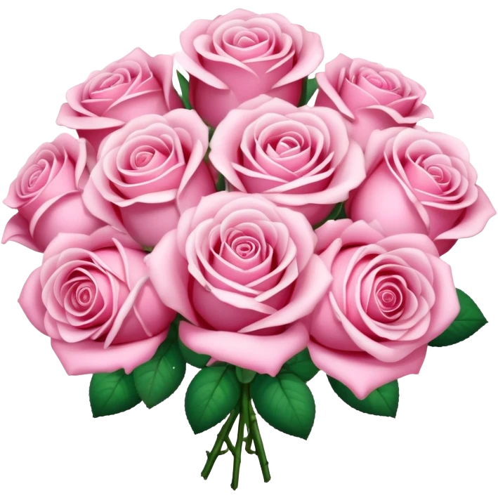 A sparkly beautiful cute pretty aesthetic soft-pink rose bouquet emoji