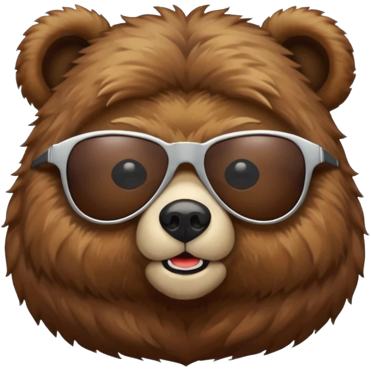 a bear in sunglasses emoji
