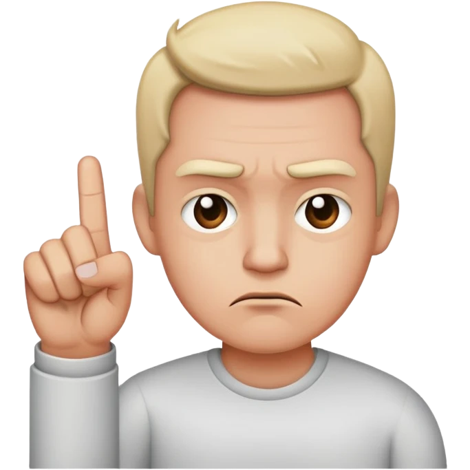 Middle finger frown emoji