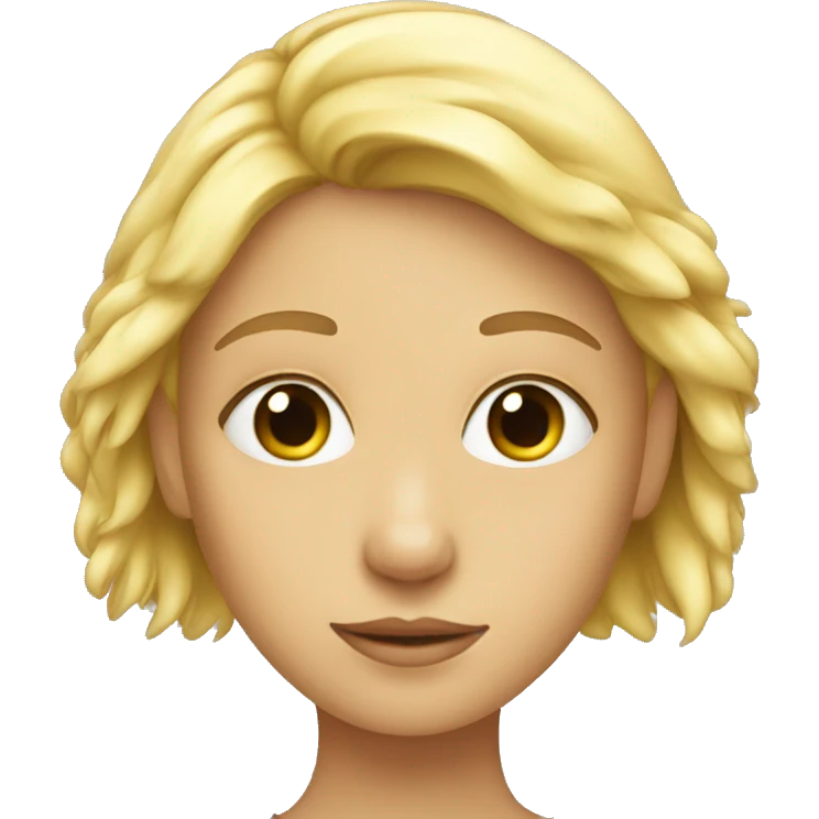 Blonde girl head on bird body emoji