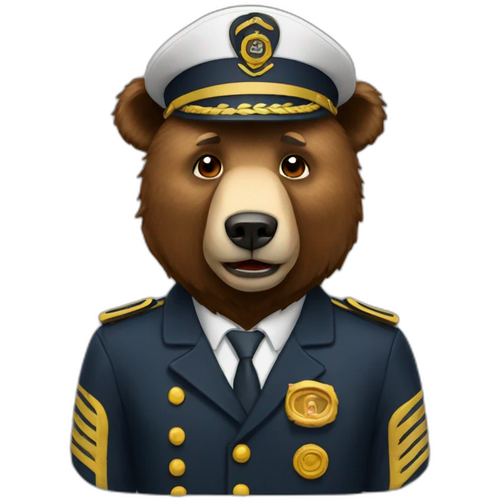 bear boat captain emoji