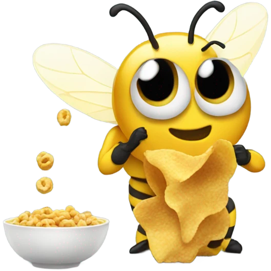 Farting bee eating cereal  emoji
