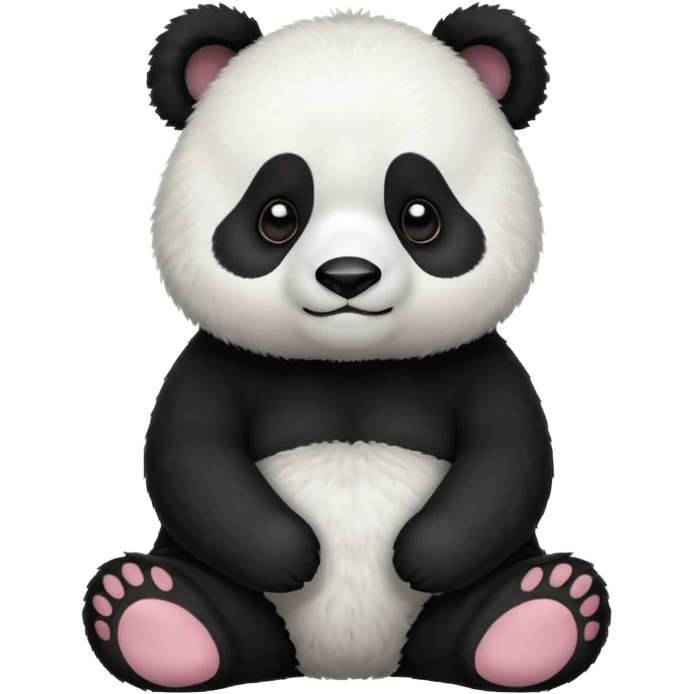 a cute sitting panda bear emoji
