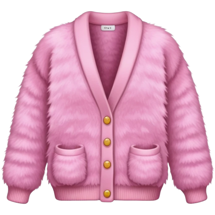A pink furry cardigan  emoji
