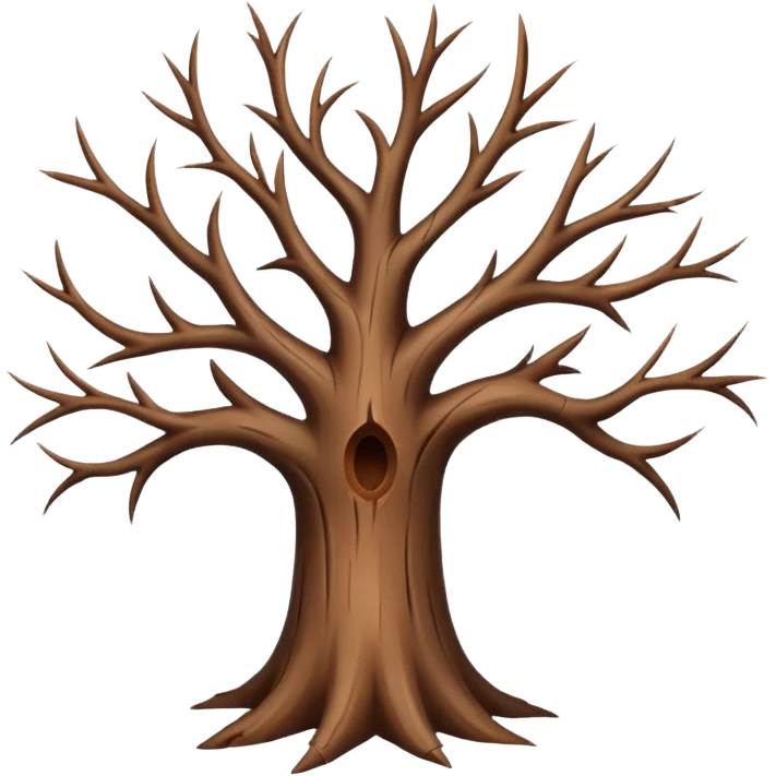 Tree without leaves emoji