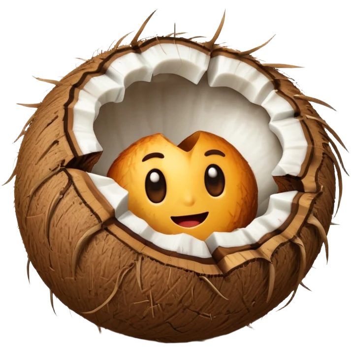 coconut with shall emoji