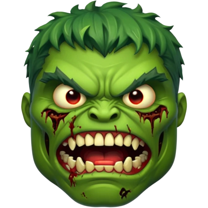 Zombie hulk face  emoji
