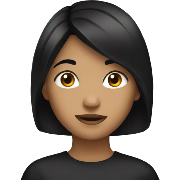 Girl with black hair emoji