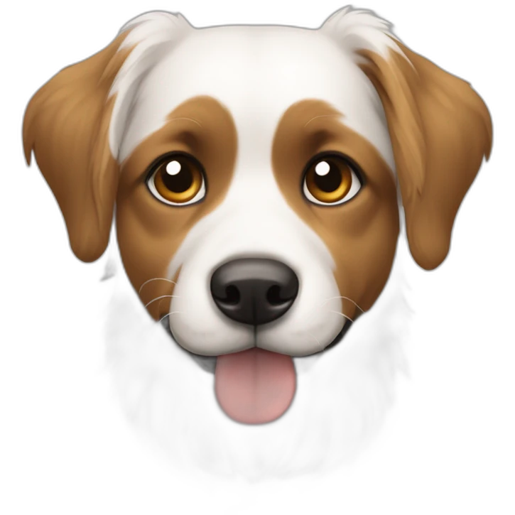 cachorro border collin preto e branco emoji