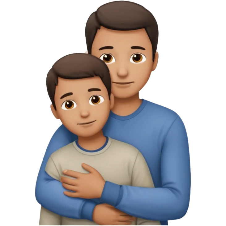 A father hugging his son emoji