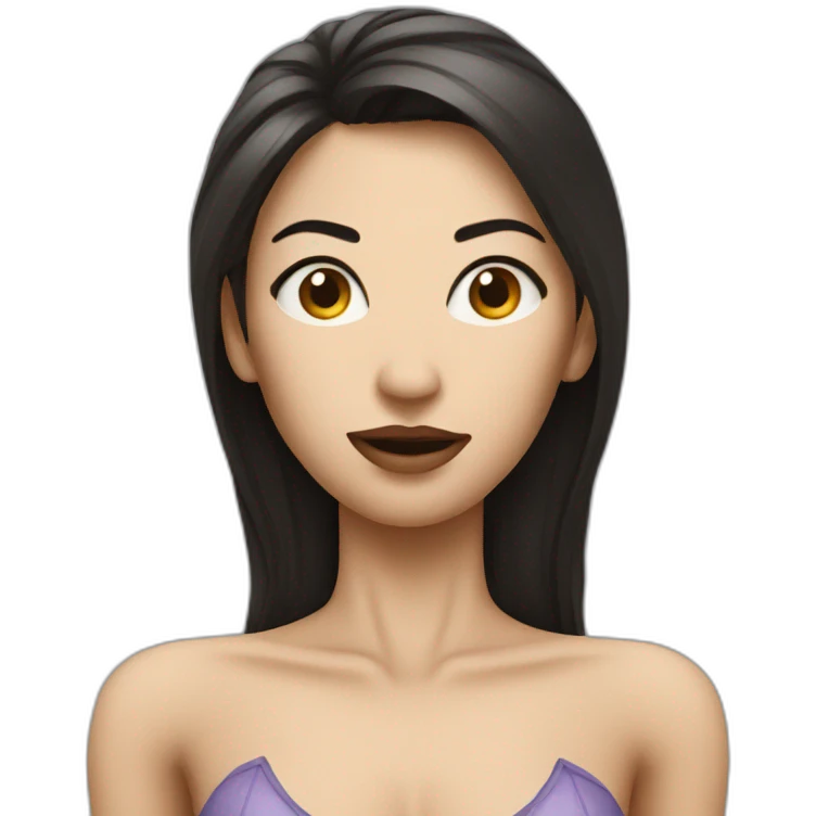 A spider body Woman face emoji