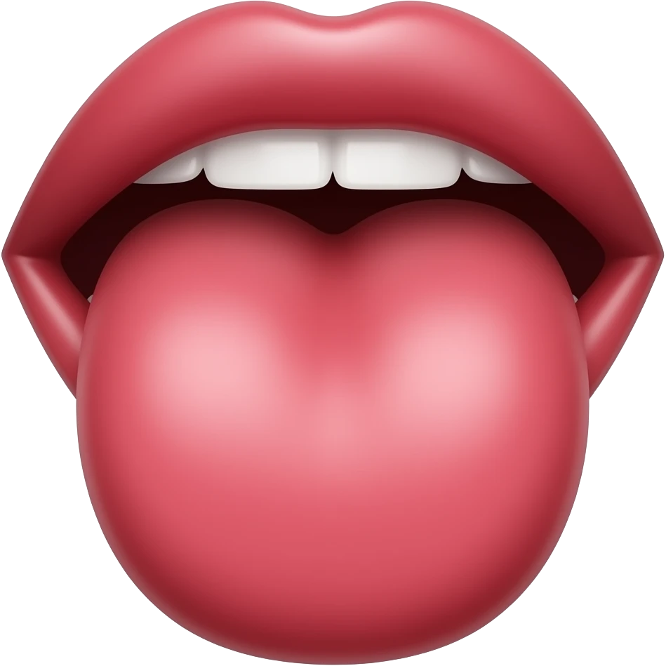 Mouth sucking a penis emoji