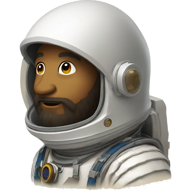 leonardo da vinci with astronaut helmet emoji