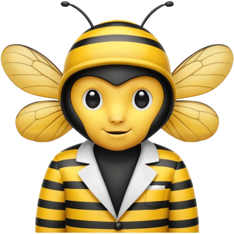 a bumblebee wearing a lab coat emoji