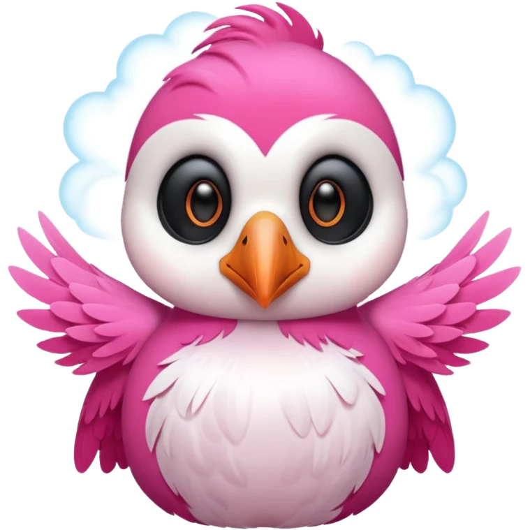pink puffin steam blowing emoji