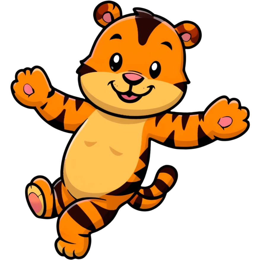 classic Tigger from Winnie the Pooh, cheerful and energetic emoji