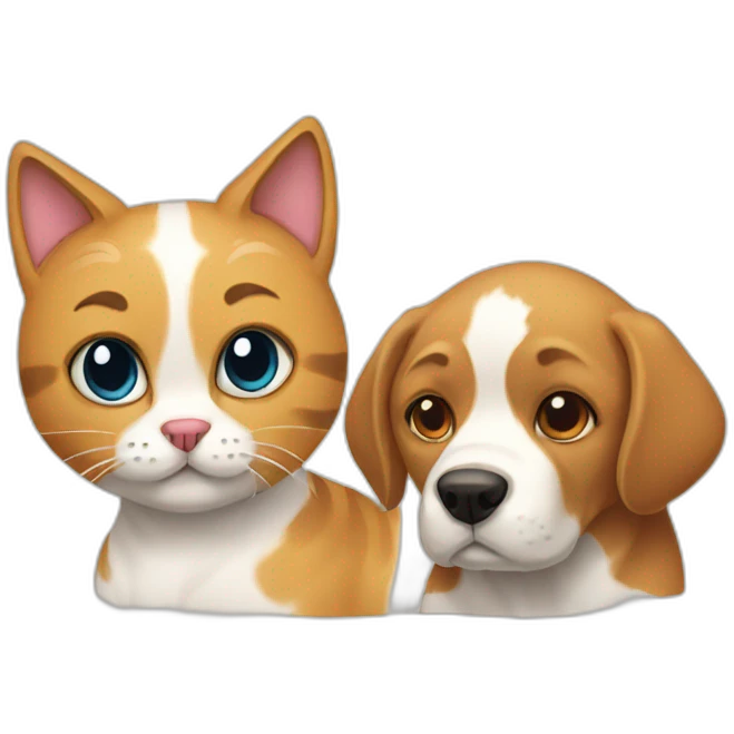 cat and dog emoji