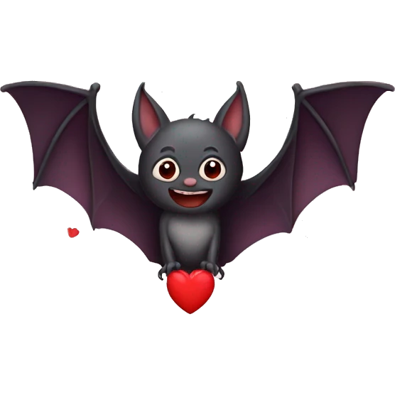 bat with hearts emoji
