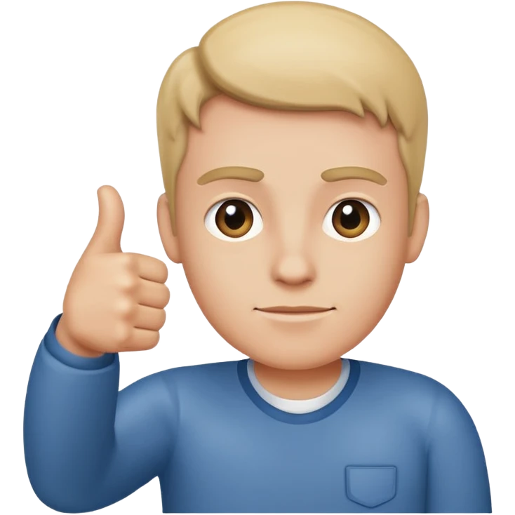 Worry with thumbs up emoji