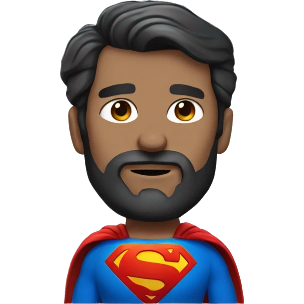 Superman with a beard emoji