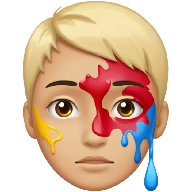 paint drop on face emoji