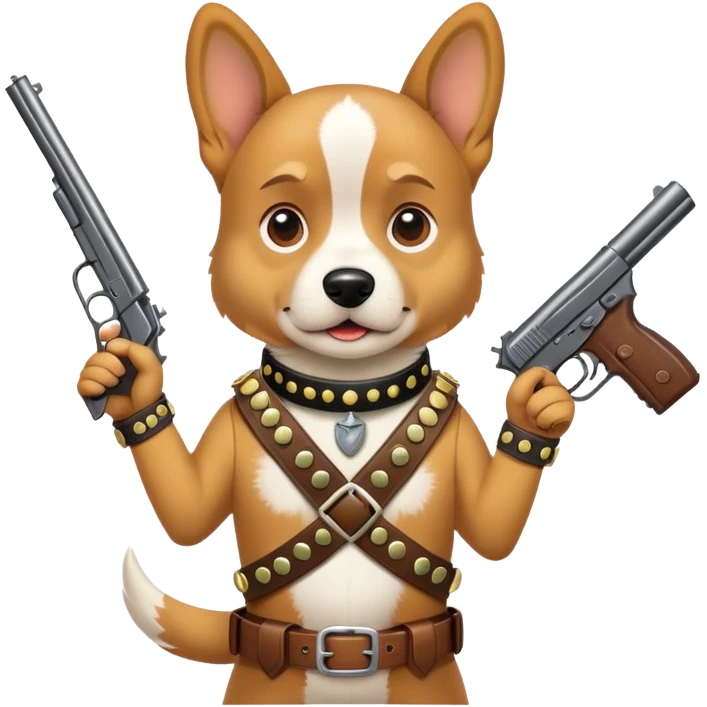 Dog with gun emoji