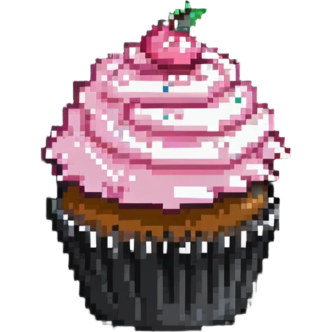 cupcake with pink icing emoji