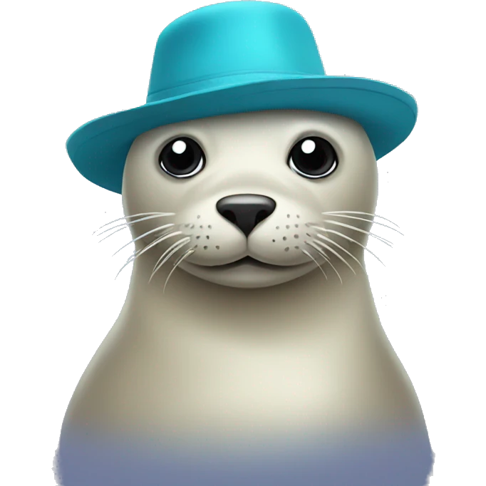 Seal in a funny hat emoji