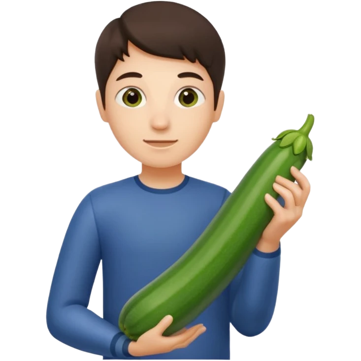 peppermint carrying a zucchini emoji
