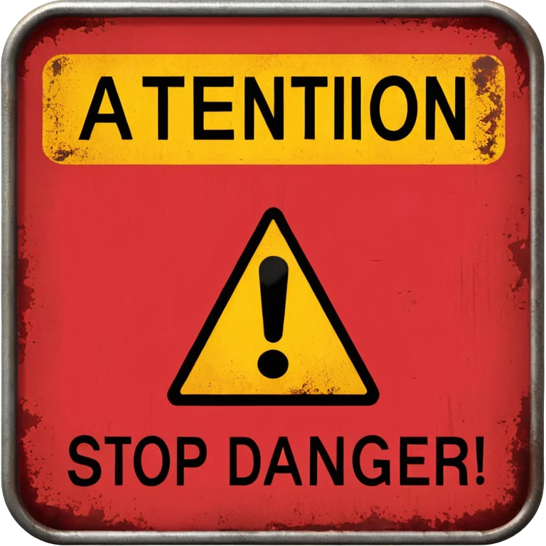 attention stop danger!! entry forbidden emoji