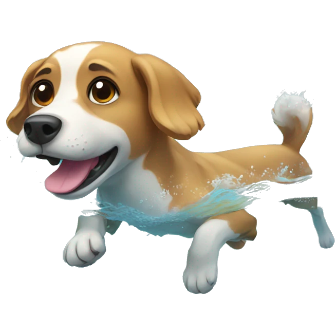 Dog swimming emoji