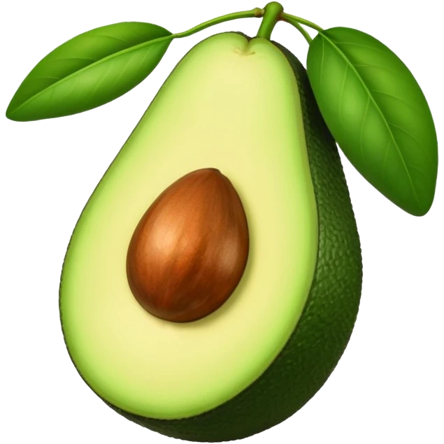Granada abierta con su hoja (fruta) emoji