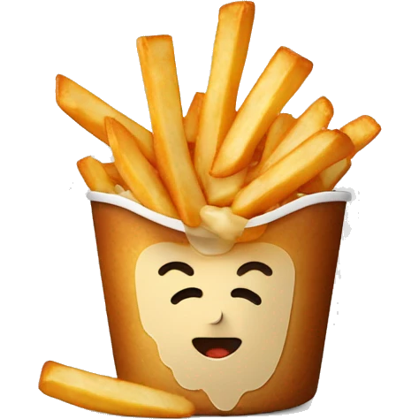 Poutine qui mange une poutine emoji